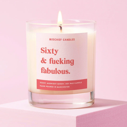60th Birthday Gift Funny 60th Birthday Gift Candle Sixty And Fabulous - Ashurst Equestrian & Country
