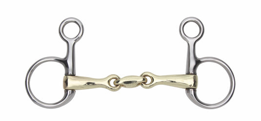 Shires Brass Alloy Hanging Cheek Snaffle With Lozenge