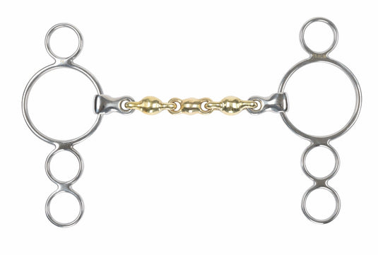 Brass Alloy Waterford Three Ring Gag 