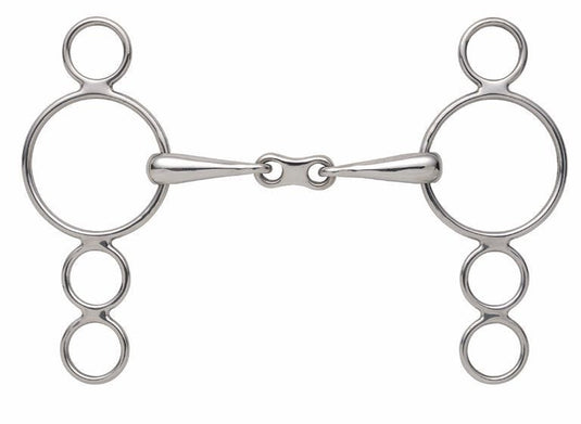 Shires Three Ring Dutch Gag With French Link