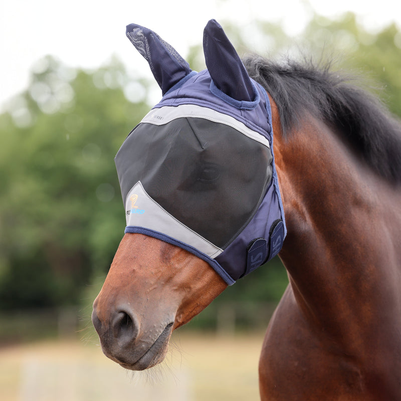 Load image into Gallery viewer, Shires FlyGuard Pro Fine Mesh Fly Mask with Ears
