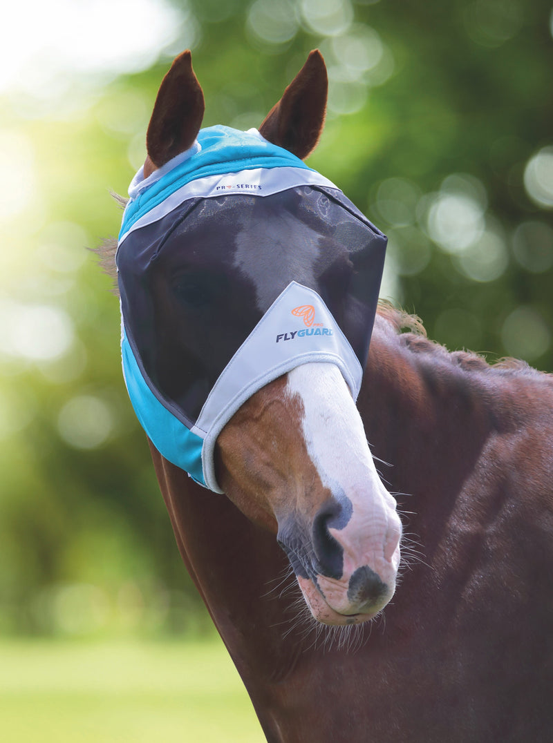 Load image into Gallery viewer, Shires FlyGuard Pro Fine Mesh Fly Mask with Ear Holes
