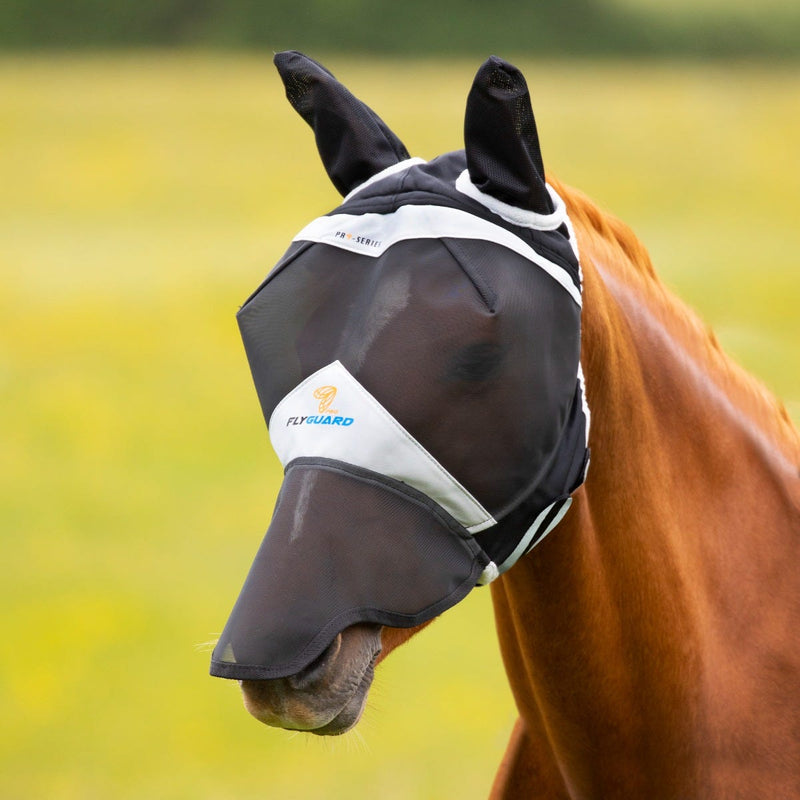 Load image into Gallery viewer, Shires FlyGuard Pro Fine Mesh Fly Mask with Ears &amp; Nose
