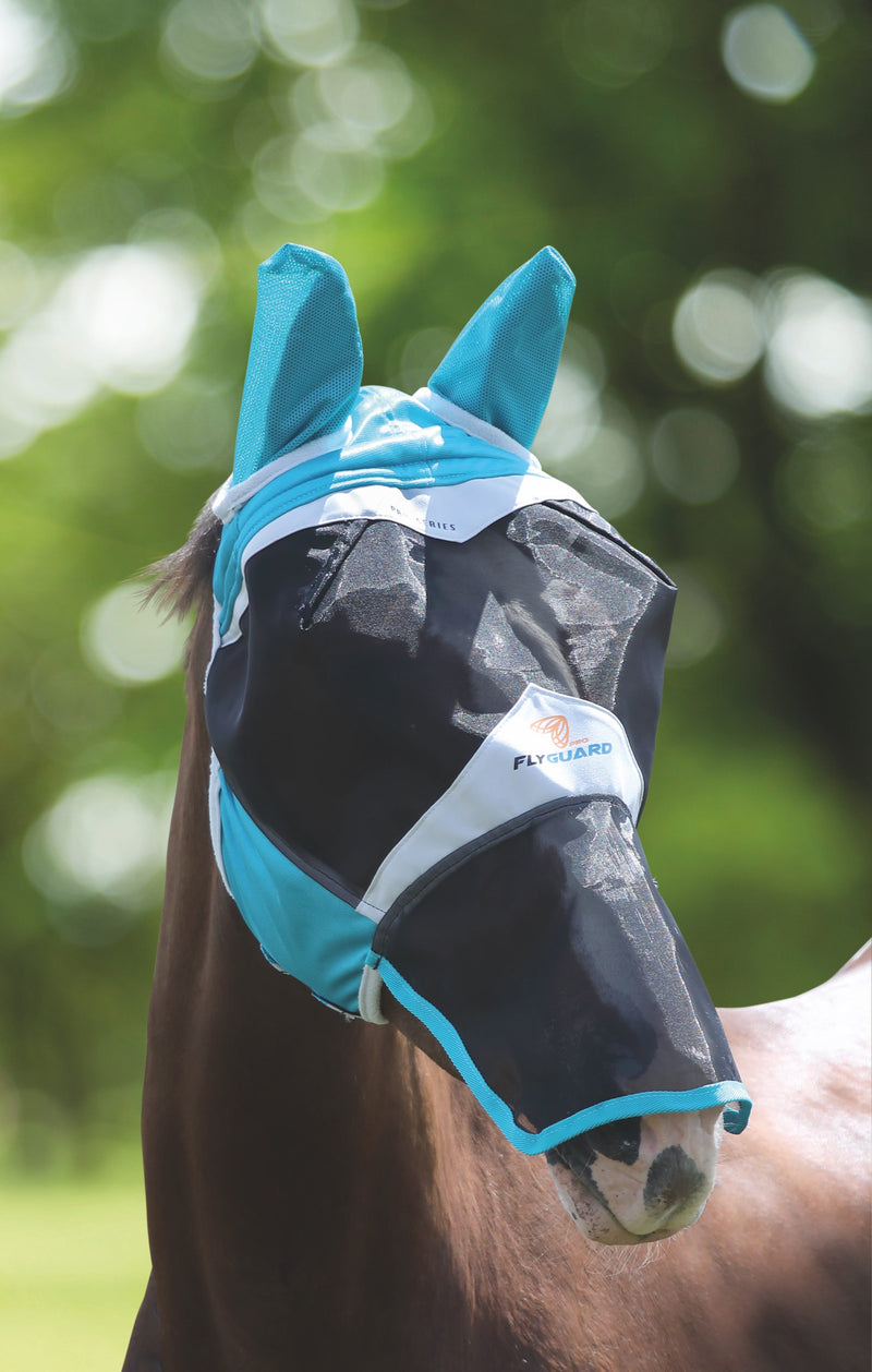 Load image into Gallery viewer, Shires FlyGuard Pro Fine Mesh Fly Mask with Ears &amp; Nose
