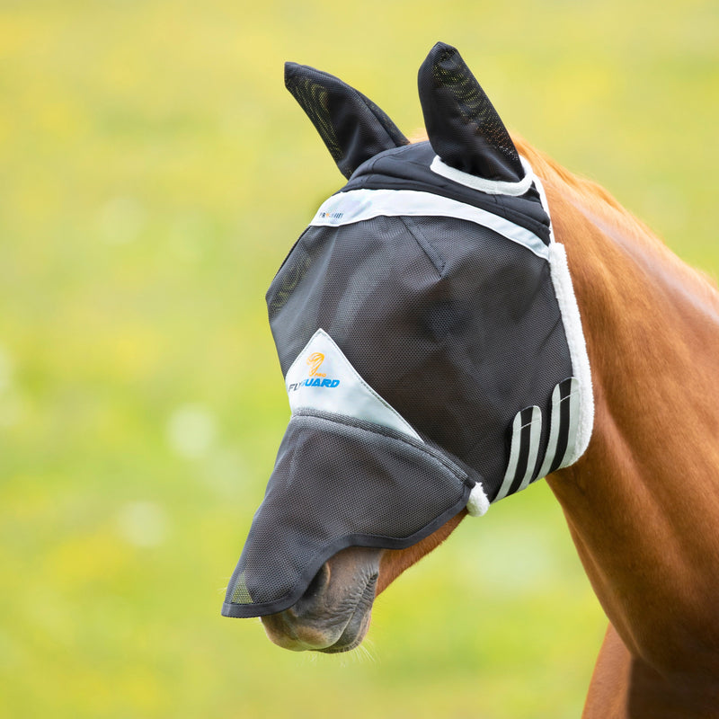 Load image into Gallery viewer, FlyGuard Pro Field Durable Fly Mask With Ears &amp; Nose
