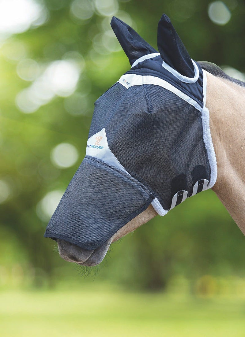 Load image into Gallery viewer, FlyGuard Pro Field Durable Fly Mask With Ears &amp; Nose
