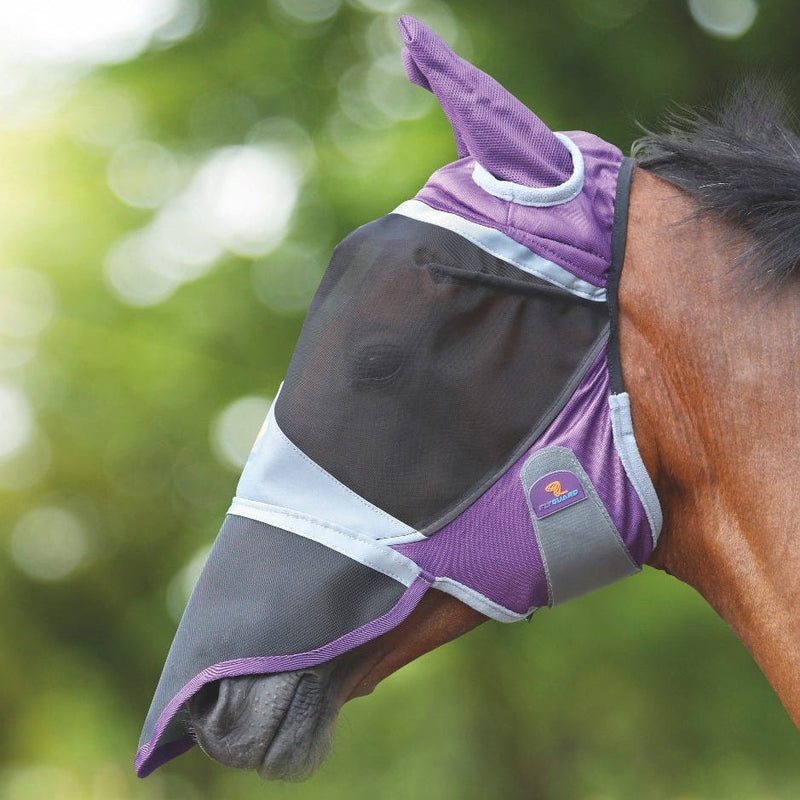 Load image into Gallery viewer, Shires FlyGuard Pro Deluxe Fly Mask with Ears &amp; Nose
