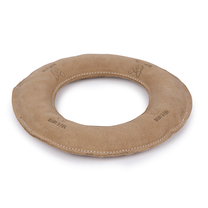 Load image into Gallery viewer, Digby &amp; Fox Leather Frisbee Toy
