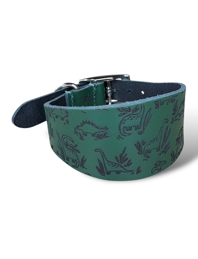 Load image into Gallery viewer, Leather Collar - Dinosaurs
