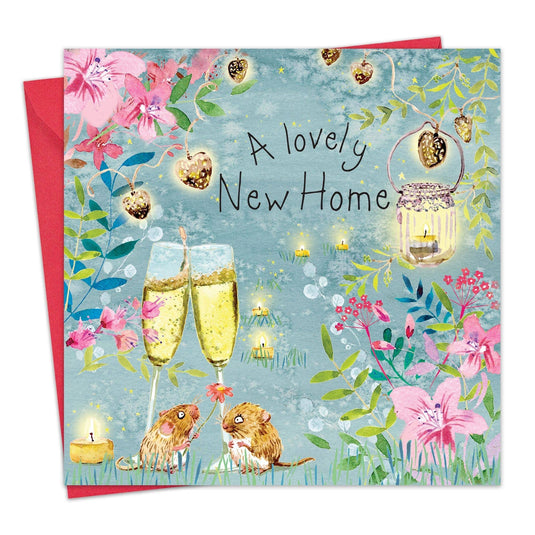 Lovely New Home Card with Champagne Mice