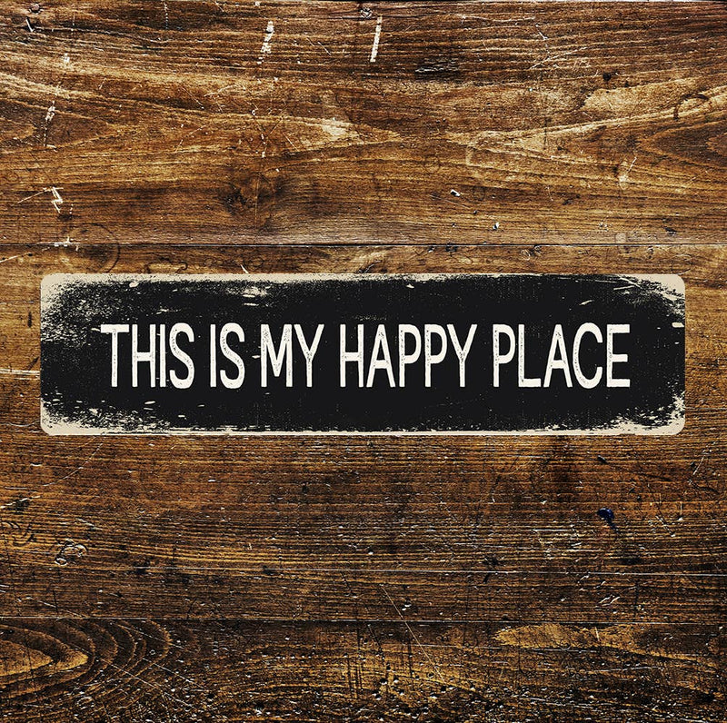 Load image into Gallery viewer, This is my Happy Place    Metal Long Sign Plaque
