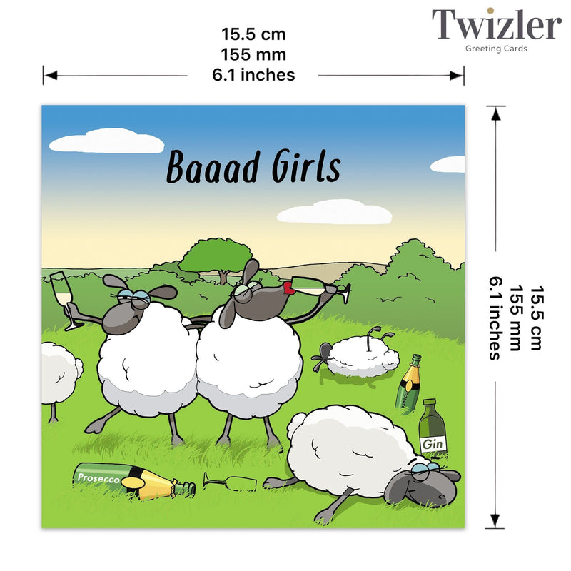 Load image into Gallery viewer, Baaad Girls - Funny Card For Her
