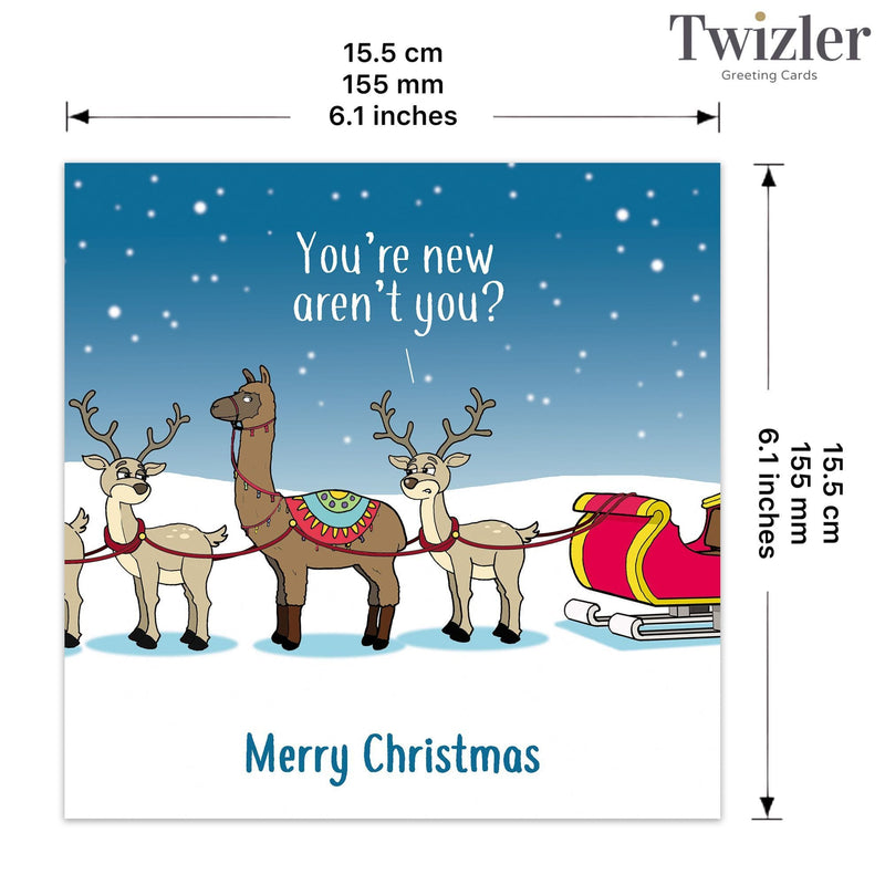 Load image into Gallery viewer, Llama Imposter - Funny Christmas Card
