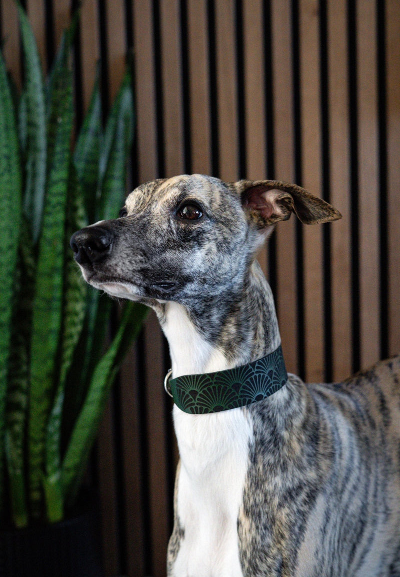 Load image into Gallery viewer, Leather Collar - Art Deco
