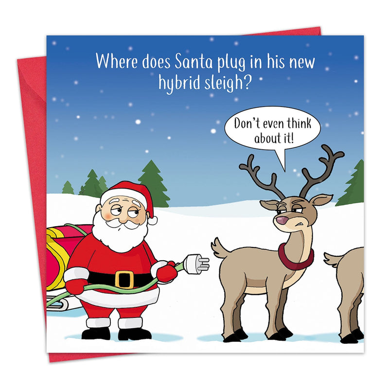 Load image into Gallery viewer, Hybrid Sleigh - Funny Christmas Card
