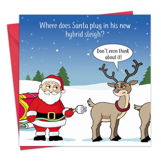 Hybrid Sleigh - Funny Christmas Card