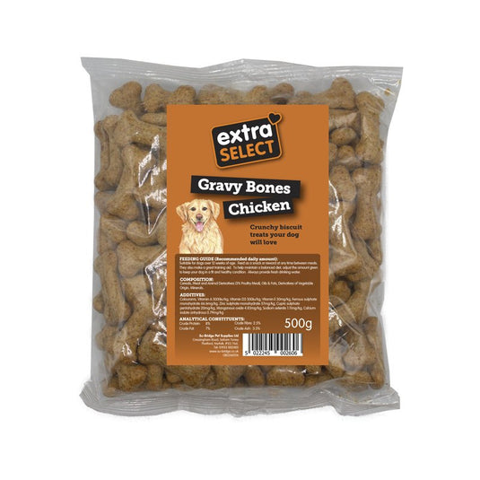 Extra Select Gravy Bones Chicken Dog Treats 500g