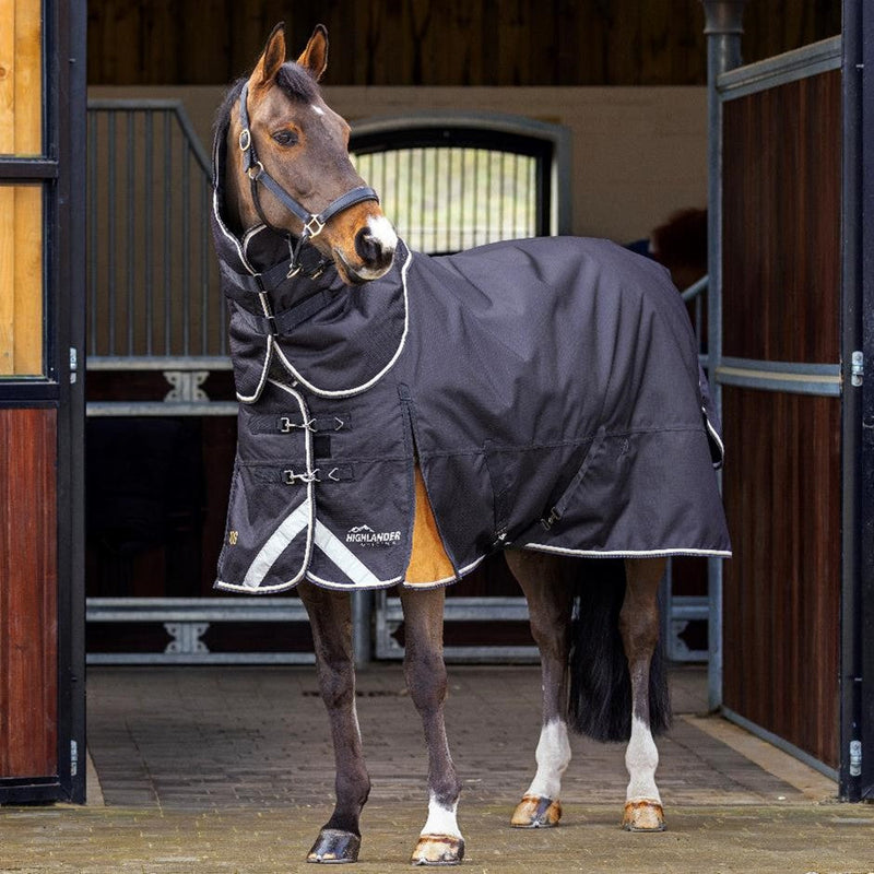Load image into Gallery viewer, 9766 - Shires Highlander Plus 200 Turnout Rug &amp; Neck Set
