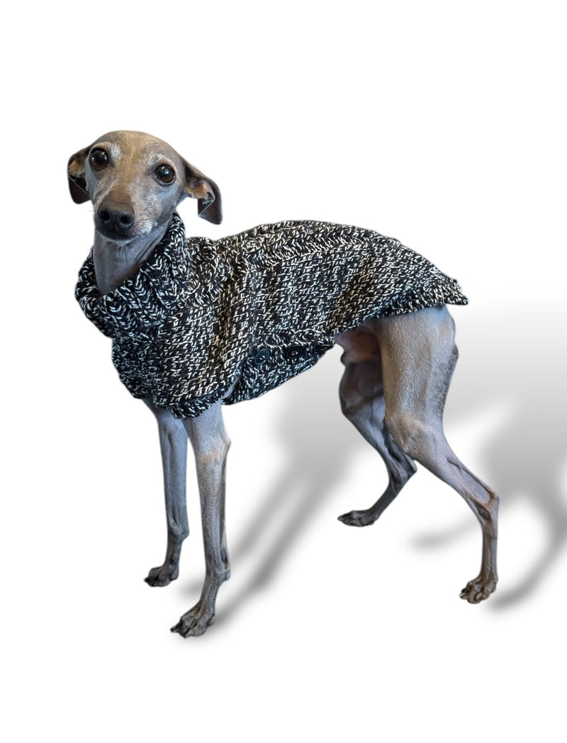 Load image into Gallery viewer, Knitted Coat - Button Up - Monochrome
