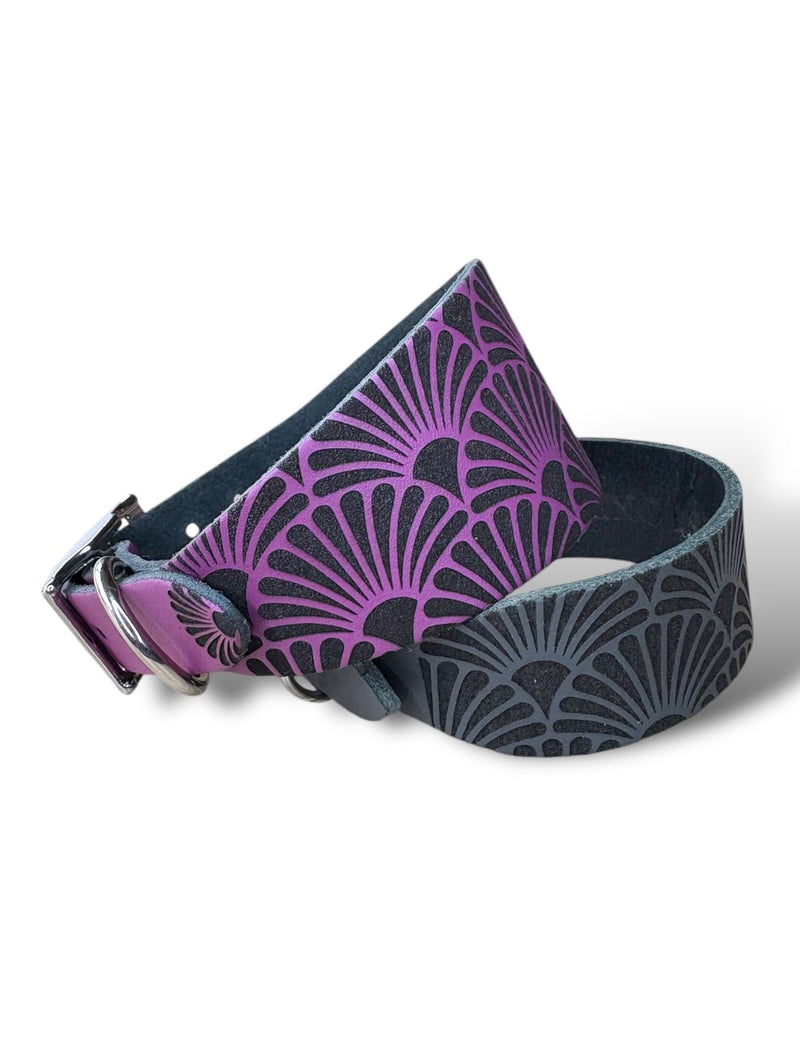 Load image into Gallery viewer, Leather Collar - Art Deco
