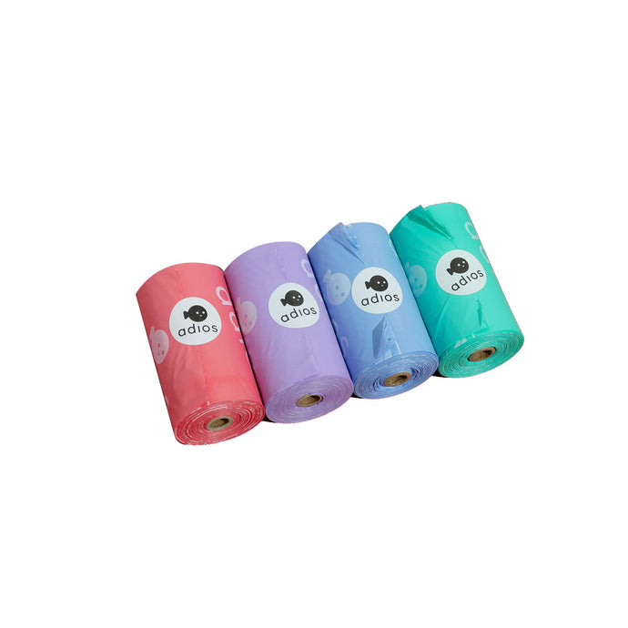 Adios Non Handle Poo Bags 4 Rolls