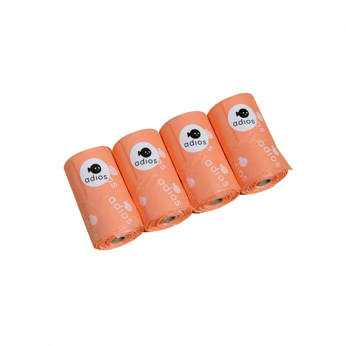 Adios Handle On A Roll Poo Bags 4 Rolls