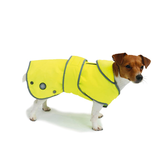 Ancol Stormguard Hi Vis Dog Coat Reflective Yellow