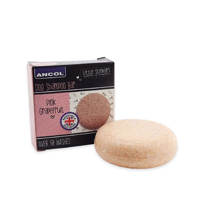 Ancol Little Stinkers Dog Shampoo Bar Pink Grapefruit