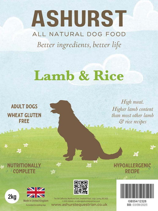 ASHURST ADULT DOG WET TRAYS LAMB with Rice & VEGETABLE 10x395g