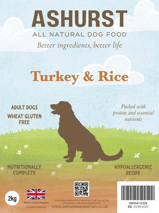 ASHURST ADULT DOG WET TRAYS TURKEY & RICE 10x395g