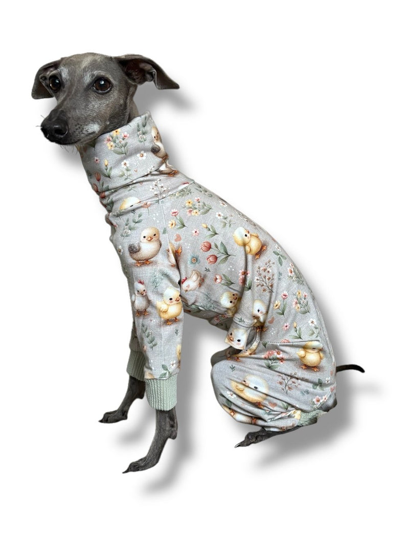 Load image into Gallery viewer, Jersey Suit - Easter Chicks Sage
