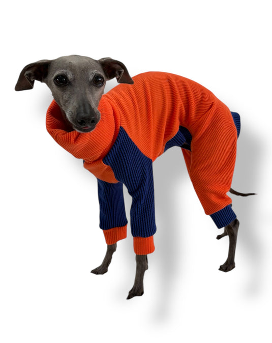 Ribbed Jersey Suit - Orangina