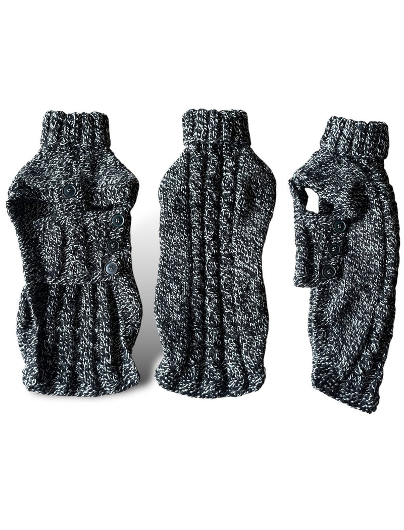 Load image into Gallery viewer, Knitted Coat - Button Up - Monochrome

