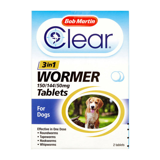 Bob Martin Clear 3 In 1 Wormer Tablets For Dogs
