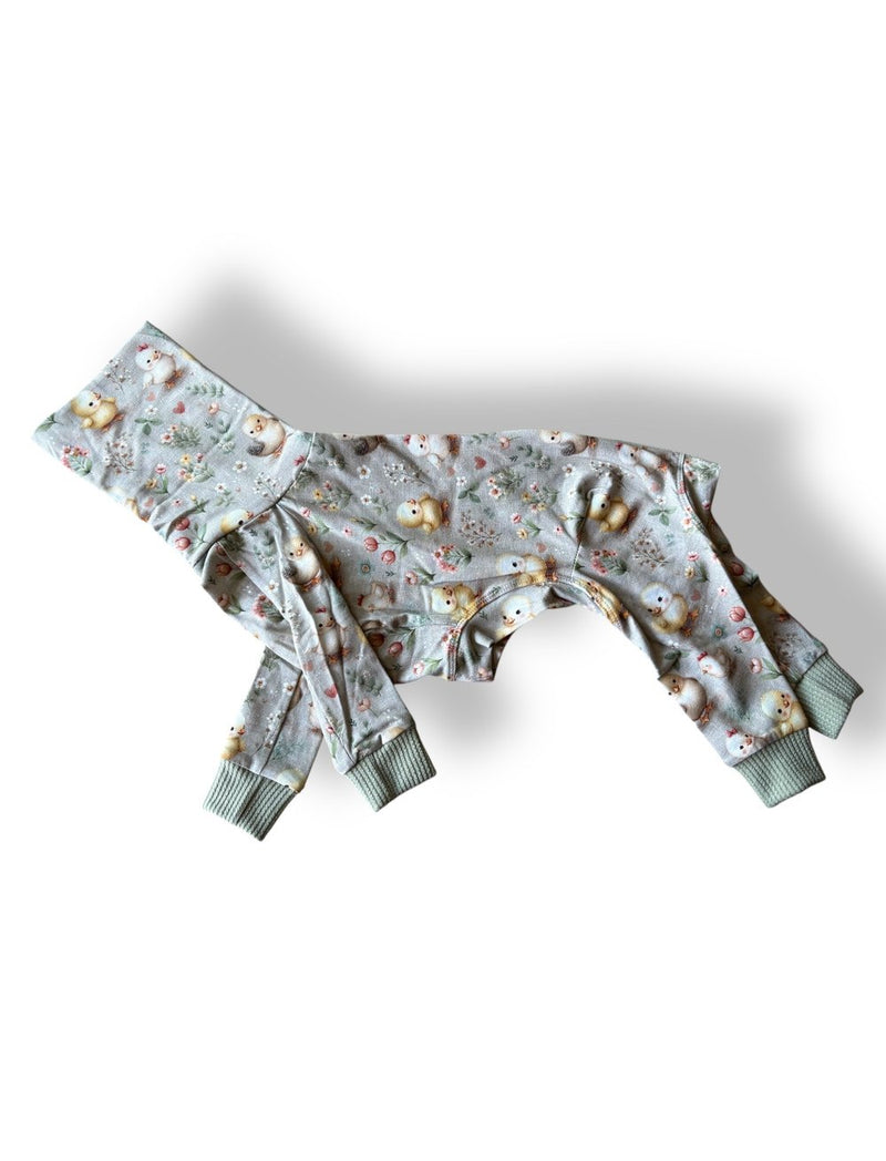 Load image into Gallery viewer, Jersey Suit - Easter Chicks Sage
