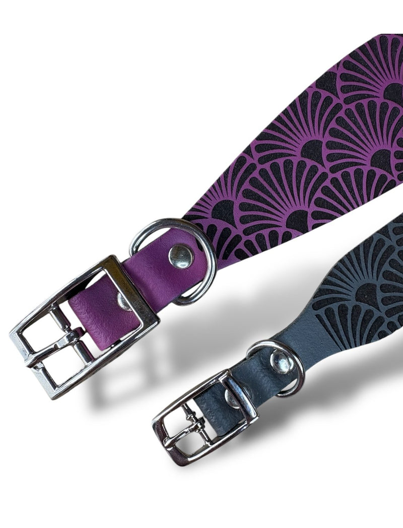 Load image into Gallery viewer, Leather Collar - Art Deco
