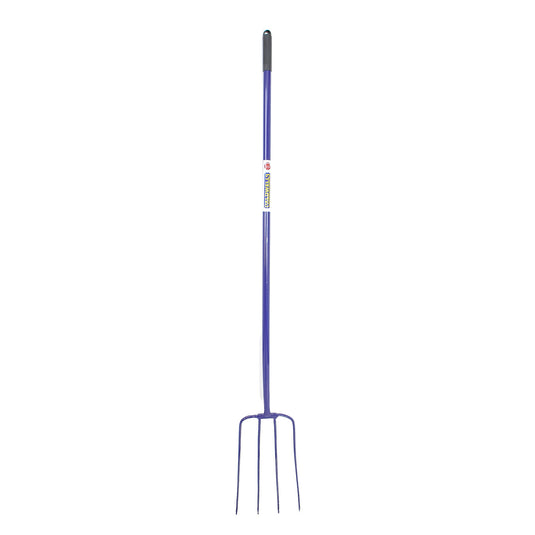 Caldwells 4 Prong Tubular Muck Fork Long Handle