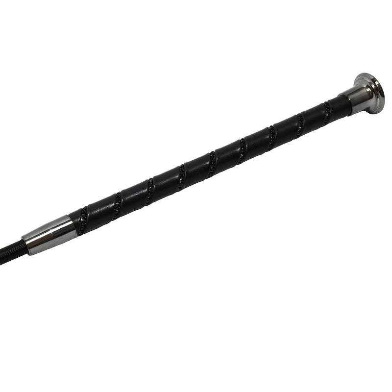 Load image into Gallery viewer, Coldstream Reston Crystal Dressage Whip Black
