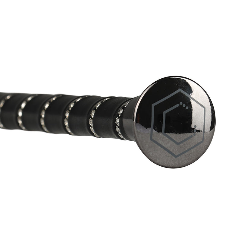 Load image into Gallery viewer, Coldstream Reston Crystal Dressage Whip Silver
