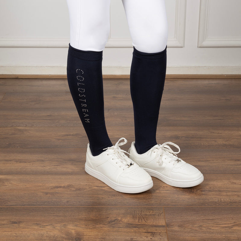 Load image into Gallery viewer, Coldstream Rochester Diamanteriding Socks Navy/Silver
