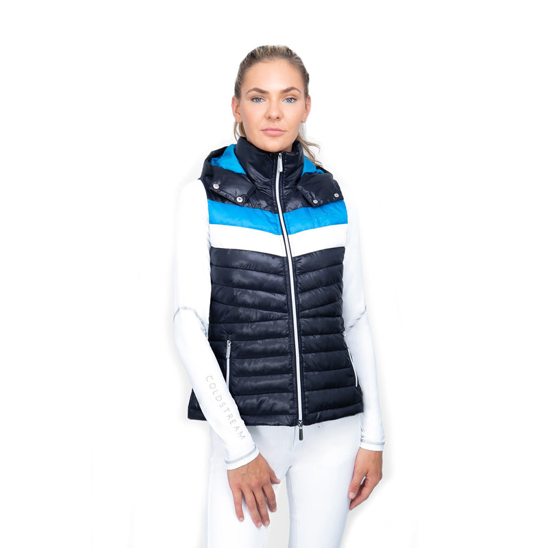 Load image into Gallery viewer, Coldstream Southdean Quilted Gilet Navy/White/Blue
