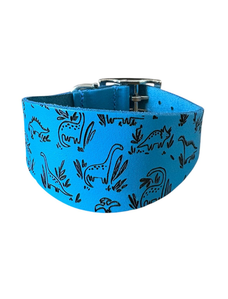 Load image into Gallery viewer, Leather Collar - Dinosaurs
