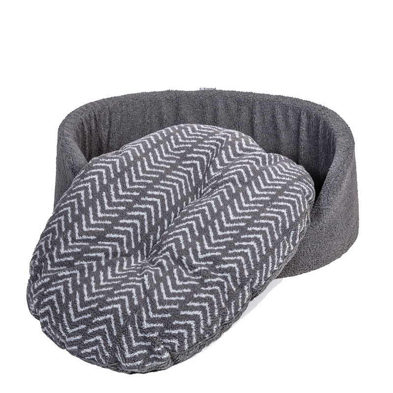 Load image into Gallery viewer, Danish Design Fleece Charcoal Rrows Slumber Bed
