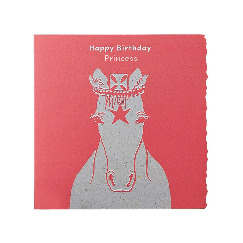 Load image into Gallery viewer, Deckled Edge Colour Block Pony Card
