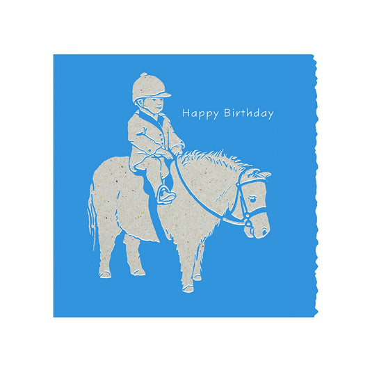 Deckled Edge Colour Block Pony Card