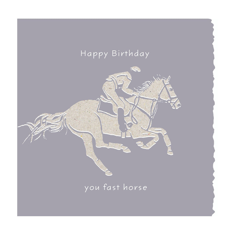 Load image into Gallery viewer, Deckled Edge Colour Block Pony Card
