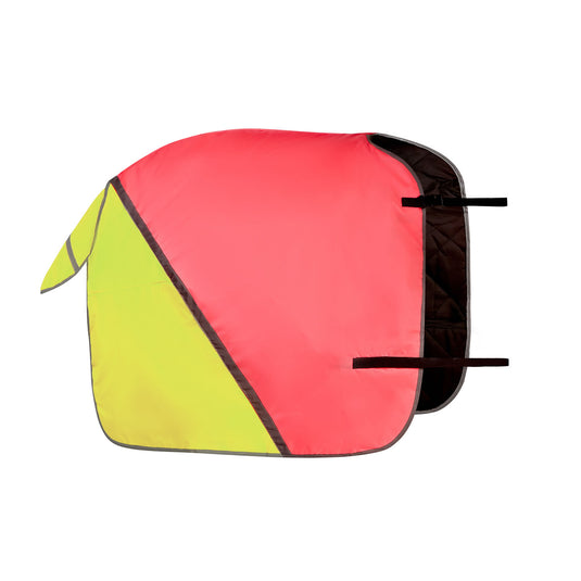 Equisafety Hi Vis Waterproof Quarter Sheet Pink/Yellow