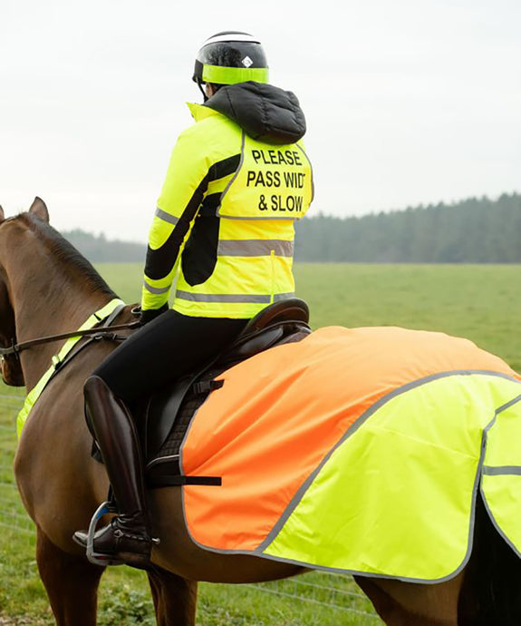 Equisafety Hi Vis Waterproof Quarter Sheet Yellow/Orange