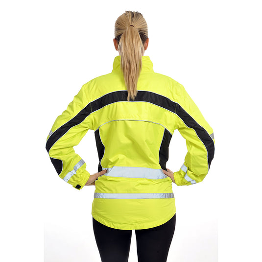 Equisafety Hi Vis Lightweight Waterproof Jacket Yellow