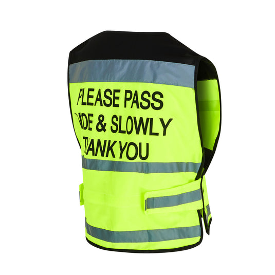Equisafety Air Waistcoat Please Pass Wide & Slowly Yellow